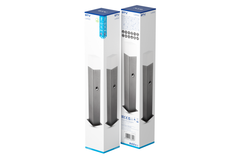 Decor Kerti Lámpatest LARGO-P PIR 50 E27 MAX.15W IP44 AC220-240V 50-60Hz oszlop grafit. 1208963920