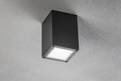Decoreer Plafondarmatuur LENTO alumínium 100x130 IP54 max 35W négyzet grafit. 1208963923