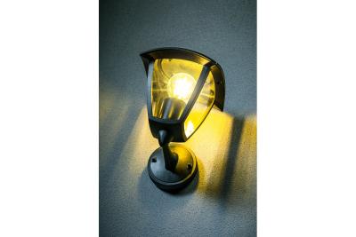 Decor Kerti Lámpatest MARINA-AU E27 MAX.20W IP54 AC220-240V 50-60Hz felső fali lámpa egyenes fekete. 1208963933