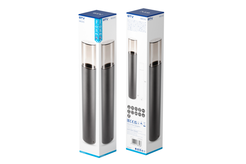 Decoratieve tuinverlichting MEDIO-P 50 E27 MAX.15W IP54 AC220-240V 50-60Hz oszlop grafit. 1208963939