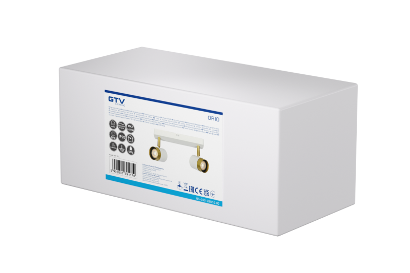 Decor Mennyezeti lámpatest ORIO alumínium 24.0x5.5x14.0 IP20 2*GU10 max. 50W kerek fehér. 1208963964