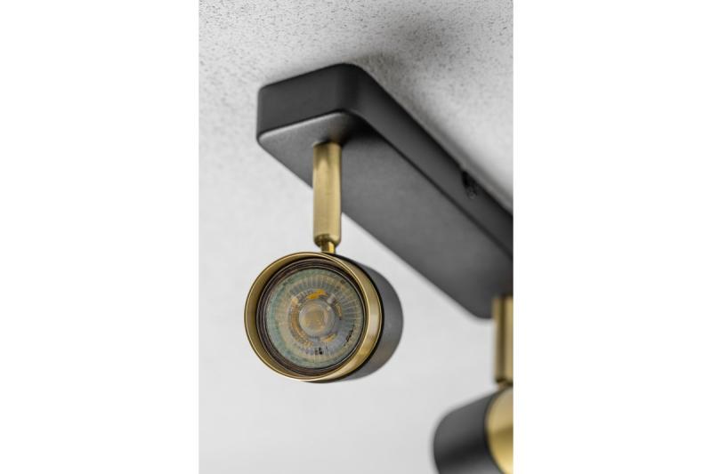 Decor Plafonddísz ORIO alumínium 24.0x5.5x14.0 IP20 2*GU10 max. 50W kerek fekete. 1208963965