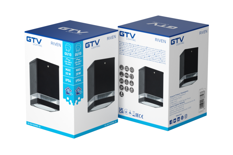 Decor Plafondarmatuur RIVEN alumínium 102x120 IP54 max 35W négyzet grafit. 1208963983