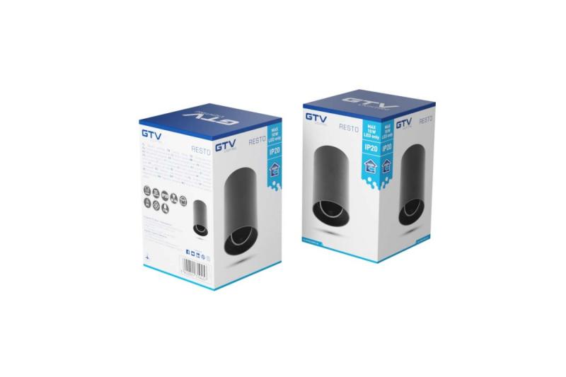 Plafonddíszlámpa RESTO PC φ80x125mm IP20 max 20W kör fekete. 1208963985