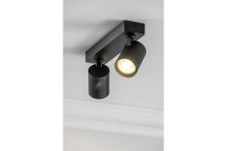 Dekor Plafonlámpa SANTO alumínium IP20 max. 20W*2 dupla kerek fekete. 1208963997
