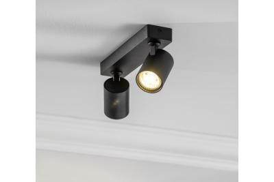 Dekor Plafonlámpa SANTO alumínium IP20 max. 20W*2 dupla kerek fekete. 1208963997