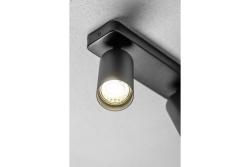 Plafondarmatuur Decor SANTO BIS aluminium IP20 max. 20W*2 dupla kerek fekete. 1208963999