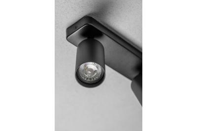 Plafondarmatuur Decor SANTO BIS aluminium IP20 max. 20W*2 dupla kerek fekete. 1208963999