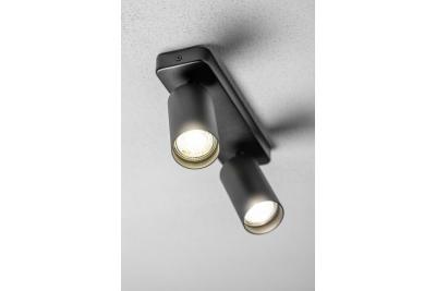 Plafondarmatuur Decor SANTO BIS aluminium IP20 max. 20W*2 dupla kerek fekete. 1208963999