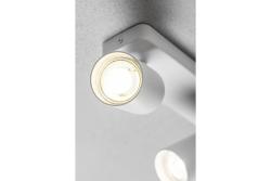Plafonddíszlámpa SANTO BIS alumínium IP20 max. 20W*2 dupla kerek fehér. 1208964000