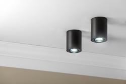 Decor Lamp opbouwmontage SENSA aluminium 85x115 IP20 max 50W ronde zwarte behuizing. 1208964004