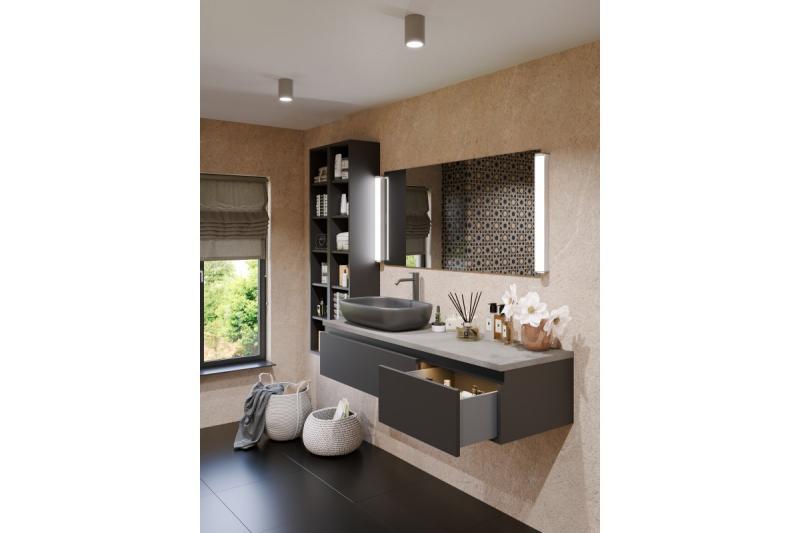 Decor SENSA AQUA mennyezeti lámpa alumínium 85x115 IP54 max 50W kör alakú szürke. 1208964008