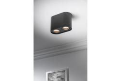 Decor Plafondbelámpa lámpatest SENSO DUO alumínium 83x165x110 IP20 max 50W kerek fekete. 1208964011