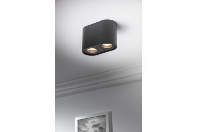 Decor Plafondbelámpa lámpatest SENSO DUO alumínium 83x165x110 IP20 max 50W kerek fekete. 1208964011