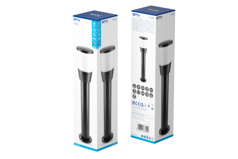 Decoratieve Tuinverlichting TORO-P 50 E27 MAX.15W IP54 AC220-240V 50-60Hz paal zwart. 1208964024