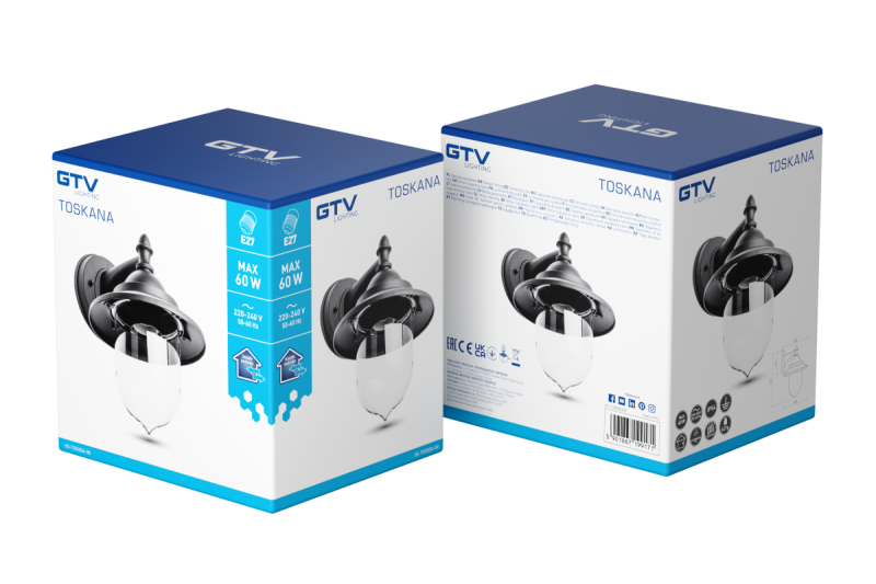 Decoratieve Tuinverlichting TOSKANA-AD E27 MAX.60W IP54 AC220-240V 50-60Hz matzwart 1208964026