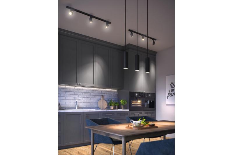 Decor Opgehangen armatuur TRESOS II 3xGU10 alumínium IP20 max. 3x20W fekete. 1208964030