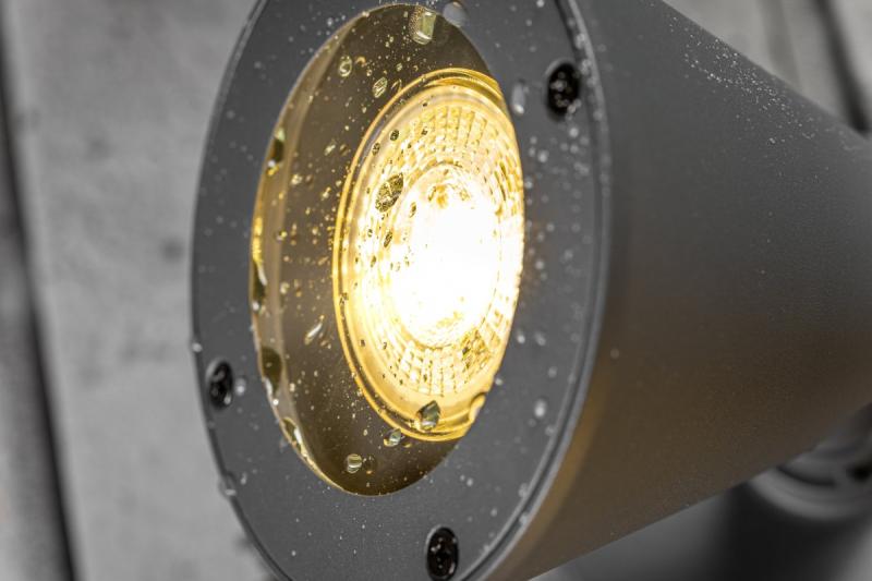 Tuinarmatuur decor LUSTINO-D GU10 MAX.20W IP44 AC220-240V 50-60Hz fali lámpa alsó falra, grafit. 1208964032