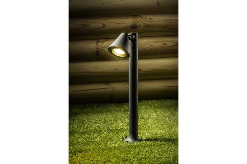 Decor Tuinarmatuur LUSTINO-P 80 GU10 MAX.20W IP44 AC220-240V 50-60Hz szerelési oszlop grafit. 1208964034
