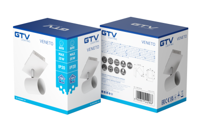 Decor Plafondarmatuur VENETO IP20 max. 20W 1 x GU10 kerek fehér 1208964035