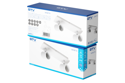Dekorációs mennyezeti lámpatest VENETO IP20 max. 20W 2 x GU10 kerek fehér. 1208964037