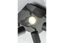 Decorlamp Veneto IP20 max. 20W 4 x GU10 rond/vierkant zwart. 1208964046