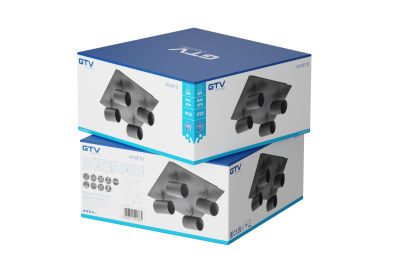 Decorlamp Veneto IP20 max. 20W 4 x GU10 rond/vierkant zwart. 1208964046