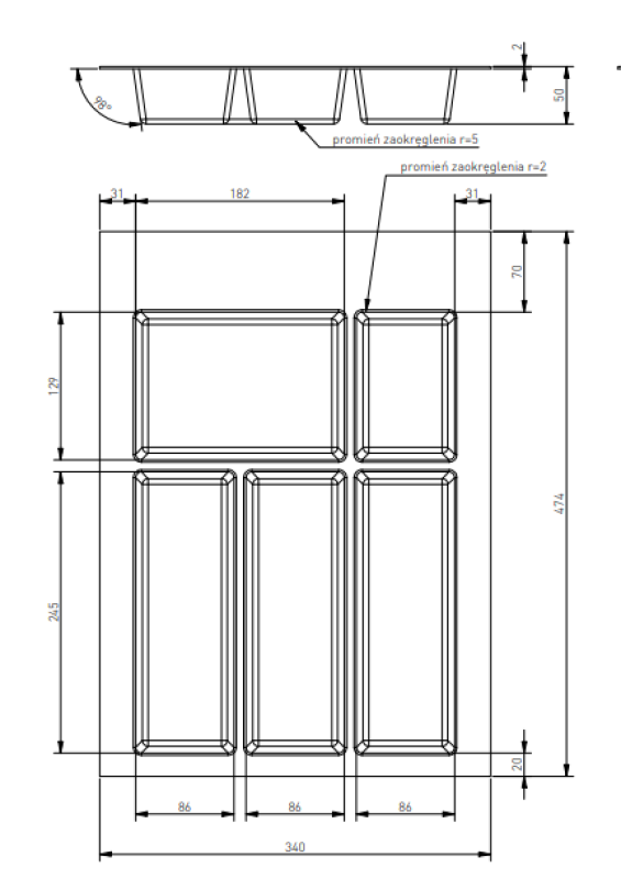 Decor Cutle Evőeszköztartó Betét Konyhai Fiókhoz 400 Fehér 1208966373