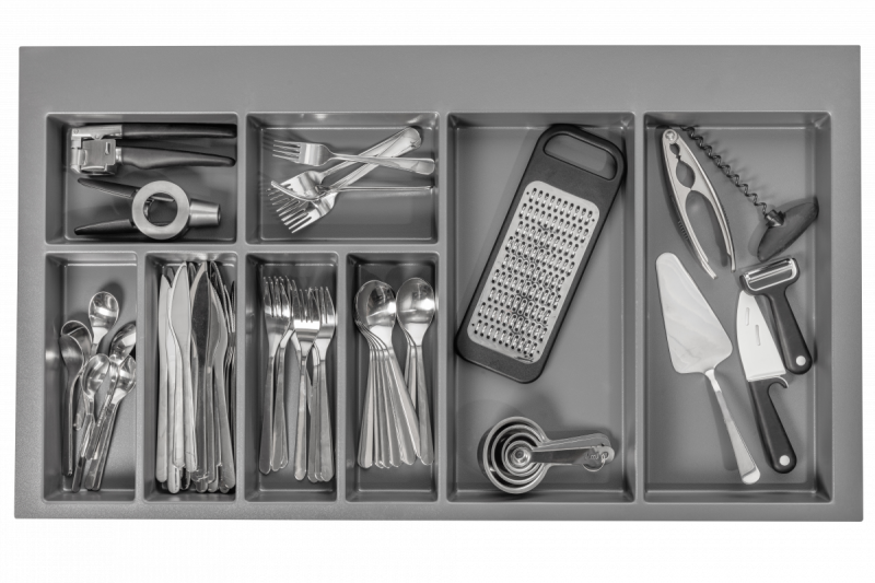 Decor Cutle Evőeszköztartó Betét Konyhafiókhoz 900 Antracit 1208966382