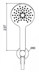 Waterevolution Flow ronde handdoucheset compleet met muuraansluiting lichtgoud T1621RWGE