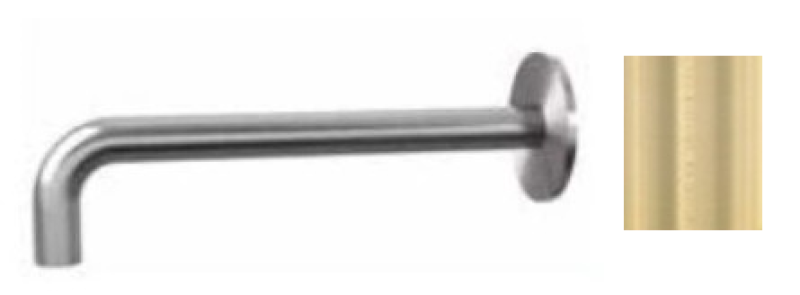 Waterevolution Flow fürdőkiömlő 15cm kefélt világos arany T167115WGE