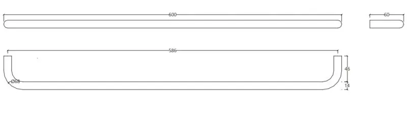 Waterevolution flow törölközőtartó 60cm Réz A112CPE