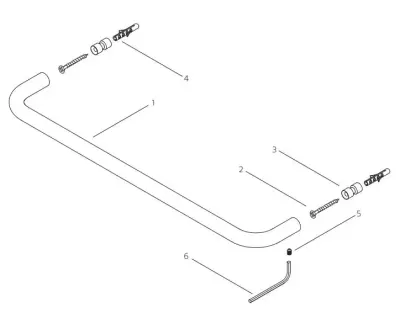 Waterevolution Flow handdoekhouder 60cm Messing A112LE