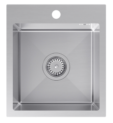 Quadri Dixton 40 szett rozsdamentes acél mosogatóval 400x450 mm méretben, csaptelep nyílással és Quadri Bristol rozsdamentes acél konyhai csapteleppel.