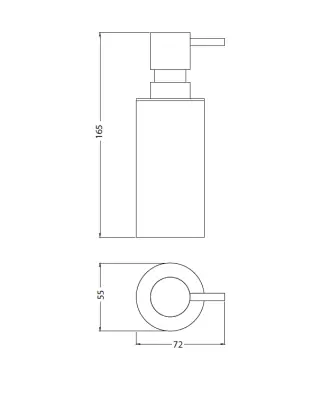 Waterevolution Deep zeepdispenser vrijstaand Light Gold A225WGE