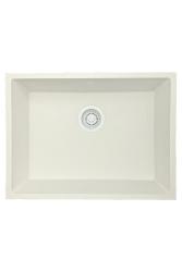 GraniteMy universele granieten witte spoelbak 55x40 cm wit opbouw, onderbouw en vlakbouw met witte plug 1208967153