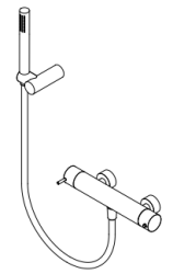 Waterevolution Flow zuhanytermosztát zuhanyszettel fehér T140TNBR