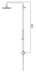 Waterevolution Flow zuhanykészlet esőzuhannyal PVD Gun Metal T141NGME