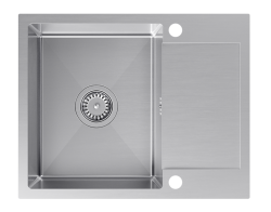 Quadri Dixton 80 RVS mosogató 600x480 mm csepegtetővel, megfordítható 1208967196