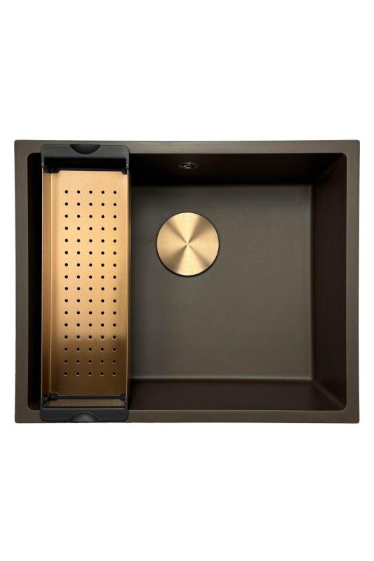 GraniteMy Universele granieten cafégootsteen 50x40 cm opbouw, onderbouw en vlakbouw met koperen plug 1208967229