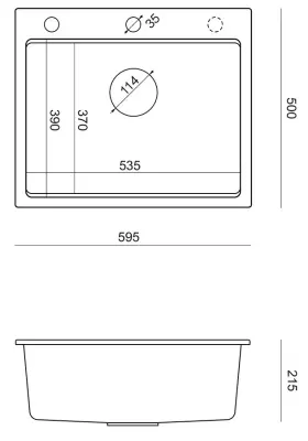 Quadri Durham szürke gránit felépítésű mosogató 595x500 szappanadagolóval, vágódeszkával, betéttállal és görgős matraccal 1208967378