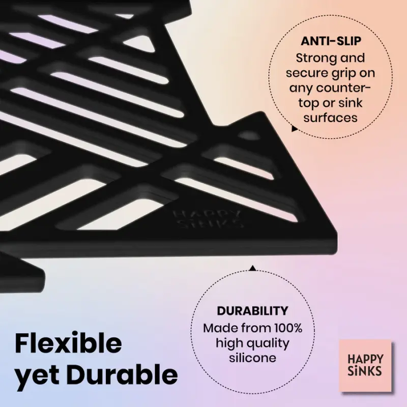 Magisso Happy Sink Puzzel fekete mosogatóvédő 4 darab mosogatóhoz fekete 32,5 x 32,5 cm 1208967385