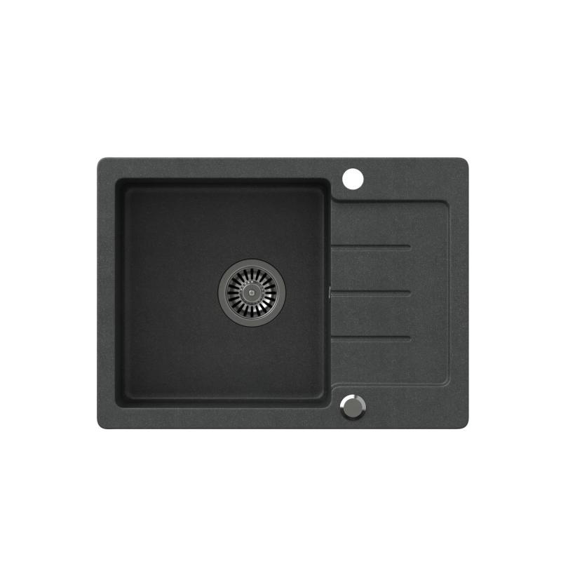 Quadri Kendal antracit gránit mosogató csepegtetővel 60x44cm fordítható 1208967400