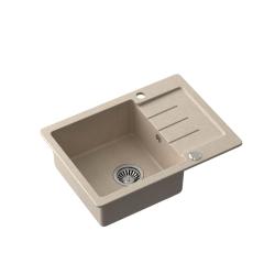 Quadri Kendal bézs homok gránit mosogató csepegtetővel 60x44cm megfordítható 1208967402