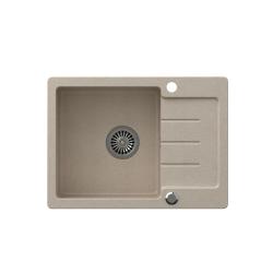 Quadri Kendal bézs homok gránit mosogató csepegtetővel 60x44cm megfordítható 1208967402