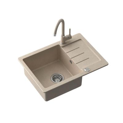 Quadri Kendal bézs homok gránit mosogató csepegtetővel 60x44cm megfordítható 1208967402