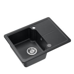Quadri Kendal antracit gránit mosogató 58x44cm csepegtető részével 1208967403