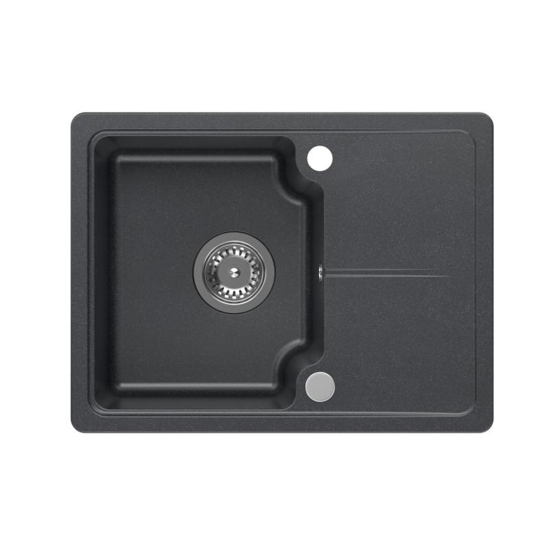Quadri Kendal antracit gránit mosogató 58x44cm csepegtető részével 1208967403