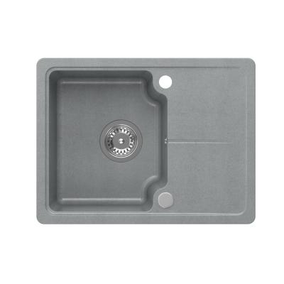 Quadri Kendal szürke gránit mosogató 58x44cm csepegtető résszel 1208967404