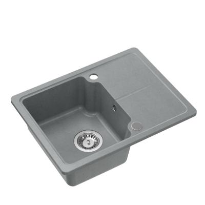 Quadri Kendal szürke gránit mosogató 58x44cm csepegtető résszel 1208967404